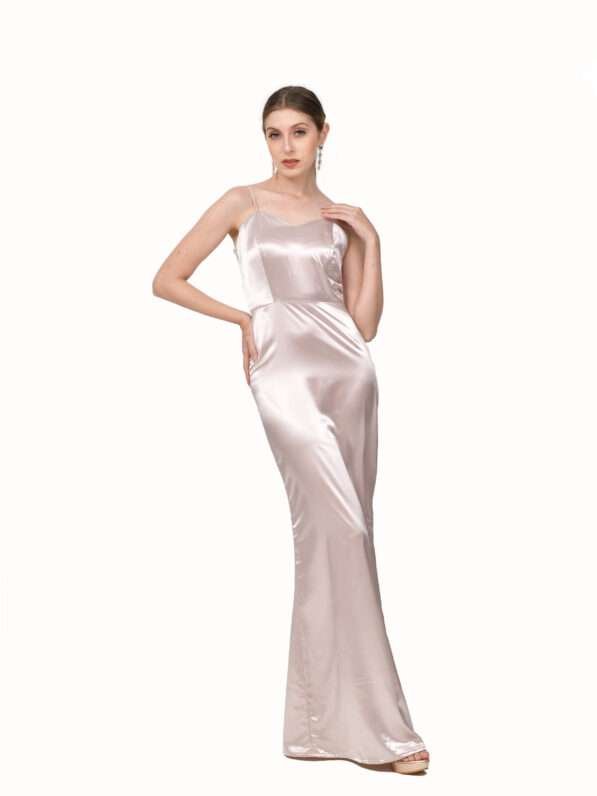 Bridesmaid Satin Maxi Dress