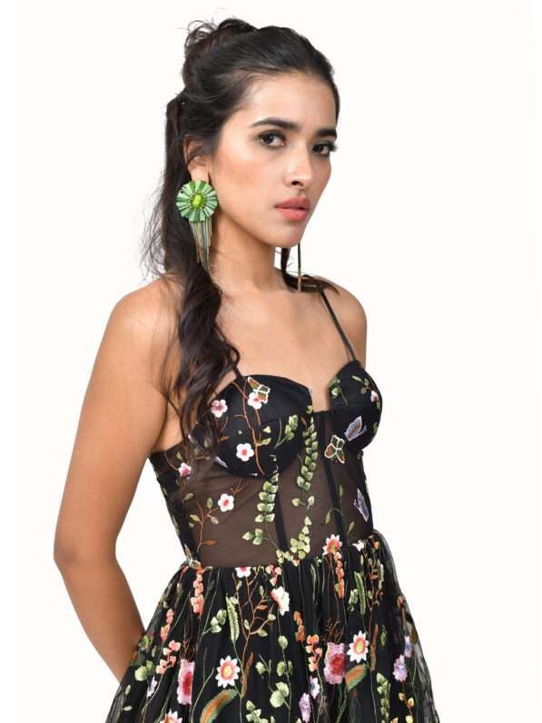 Black Flora Dress