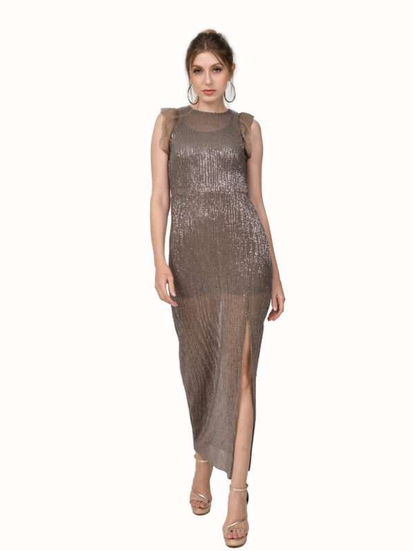 Ellora Brown Sequins Dress