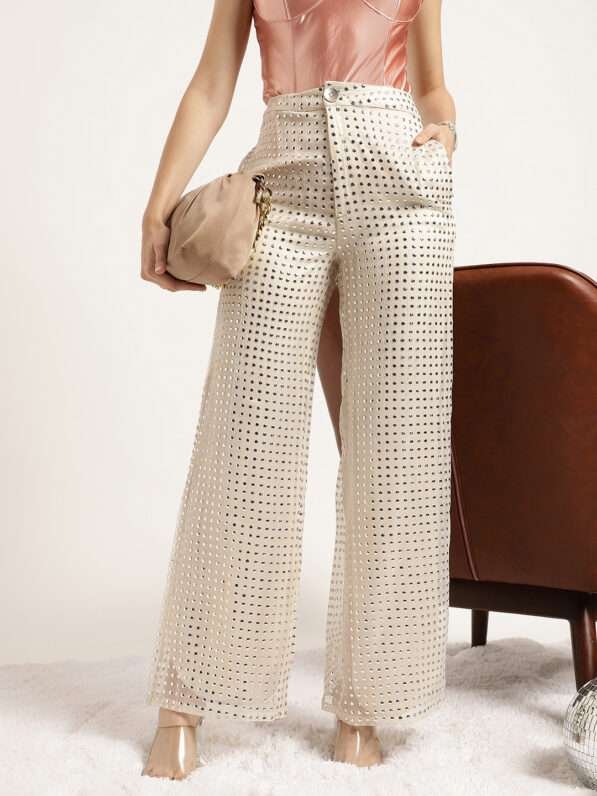 Opulent Allure Metallic Organza Pants