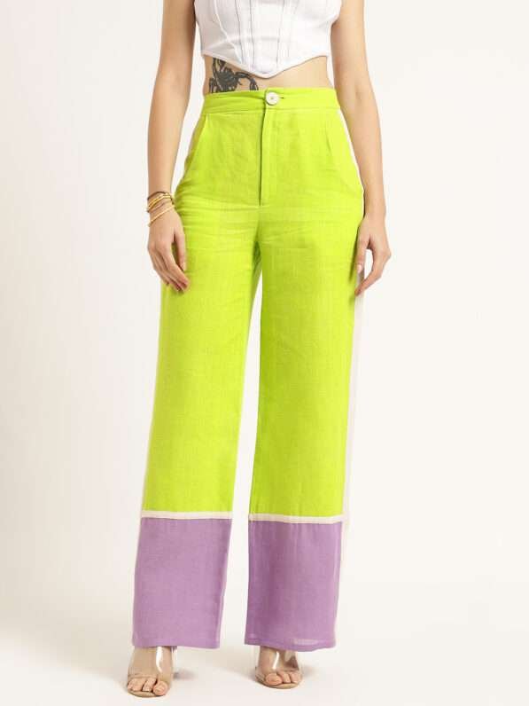 Chroma Burst Linen Pant